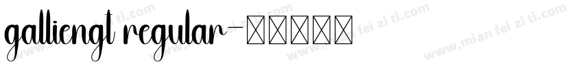 galliengt regular字体转换